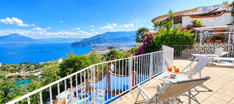 Property building, Patio, Spring, Day, View (from property/room), Balcony/Terrace, Living room, Dining area, Sea view