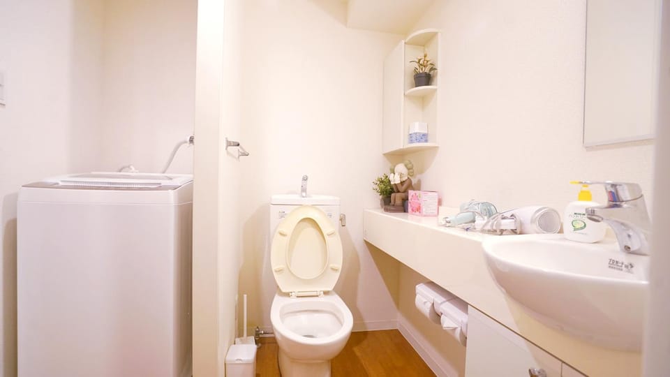 Toilet, washing machine
