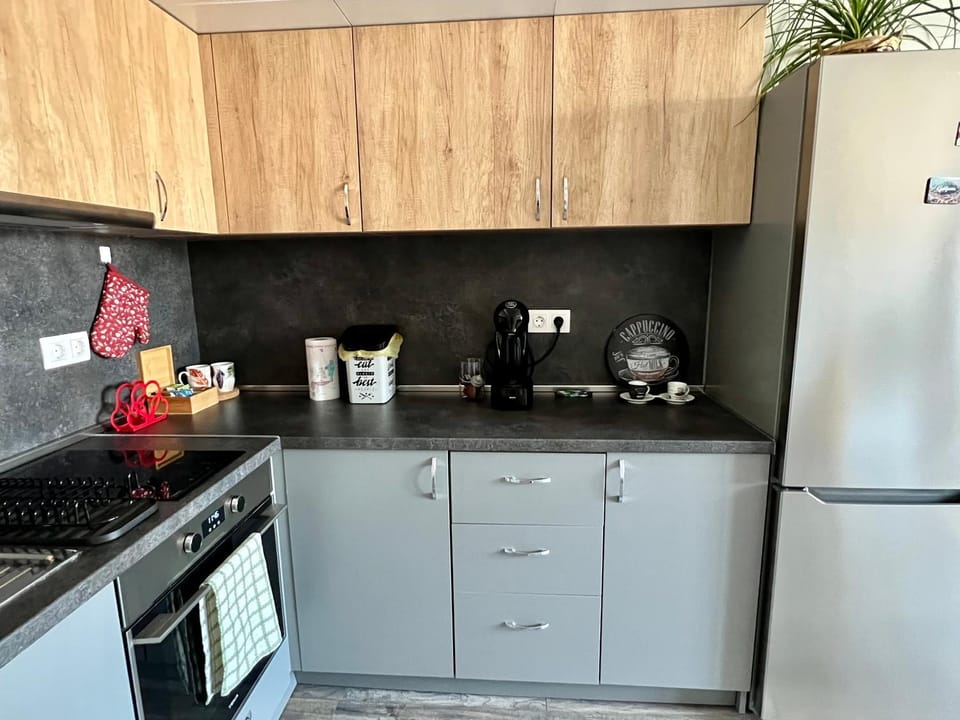 Coffee/tea facilities, Kitchen or kitchenette, Decorative detail, dishwasher, oven, pet friendly, stove, toaster