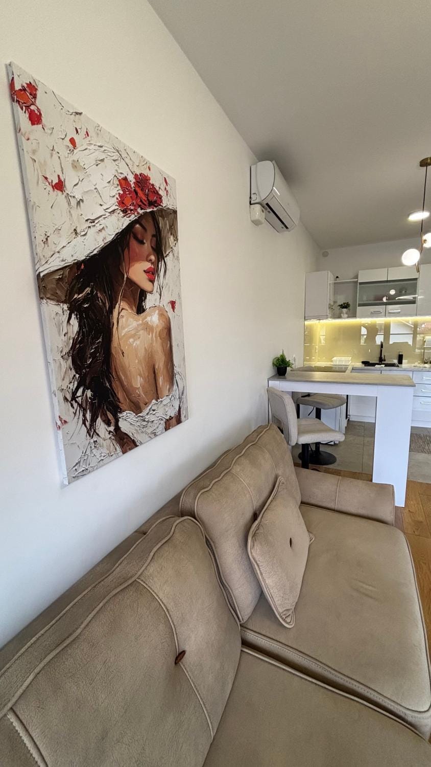 Living room, Seating area, air conditioner