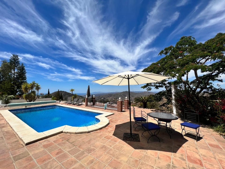 Patio, Natural landscape, Garden, Mountain view, Pool view, Swimming pool