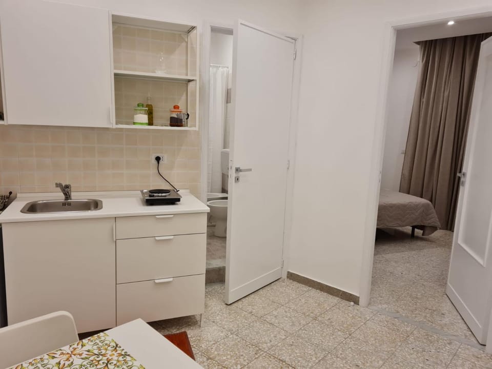 Bed, Bathroom, Kitchen or kitchenette, Photo of the whole room, Bedroom