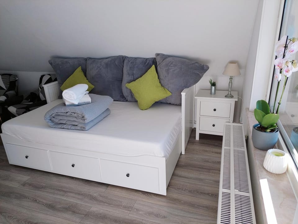 Bed, Living room, Photo of the whole room, Seating area, Bedroom