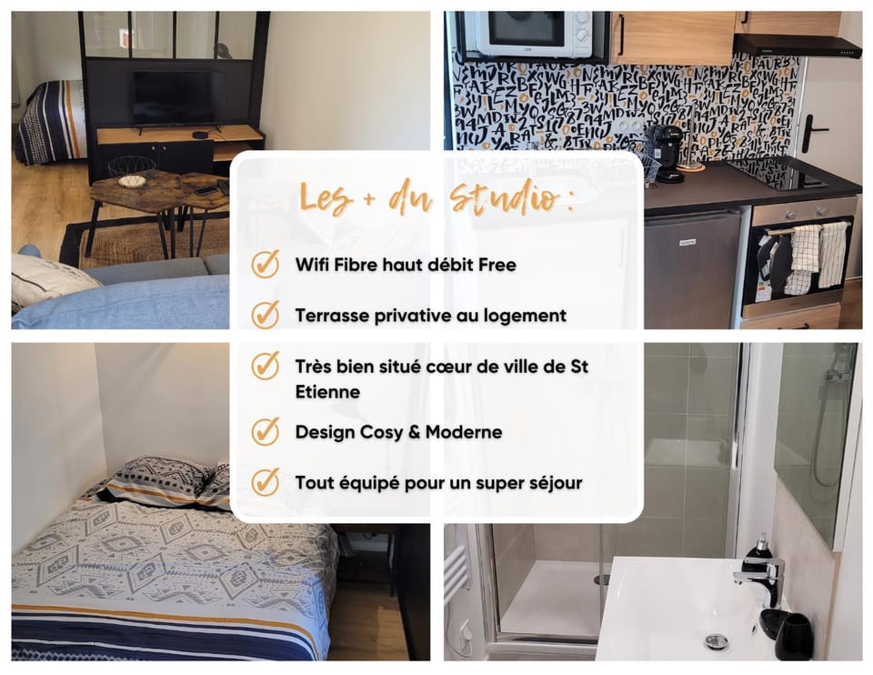 Studio cosy Saint-Étienne centre ville Apartment in Saint-Étienne