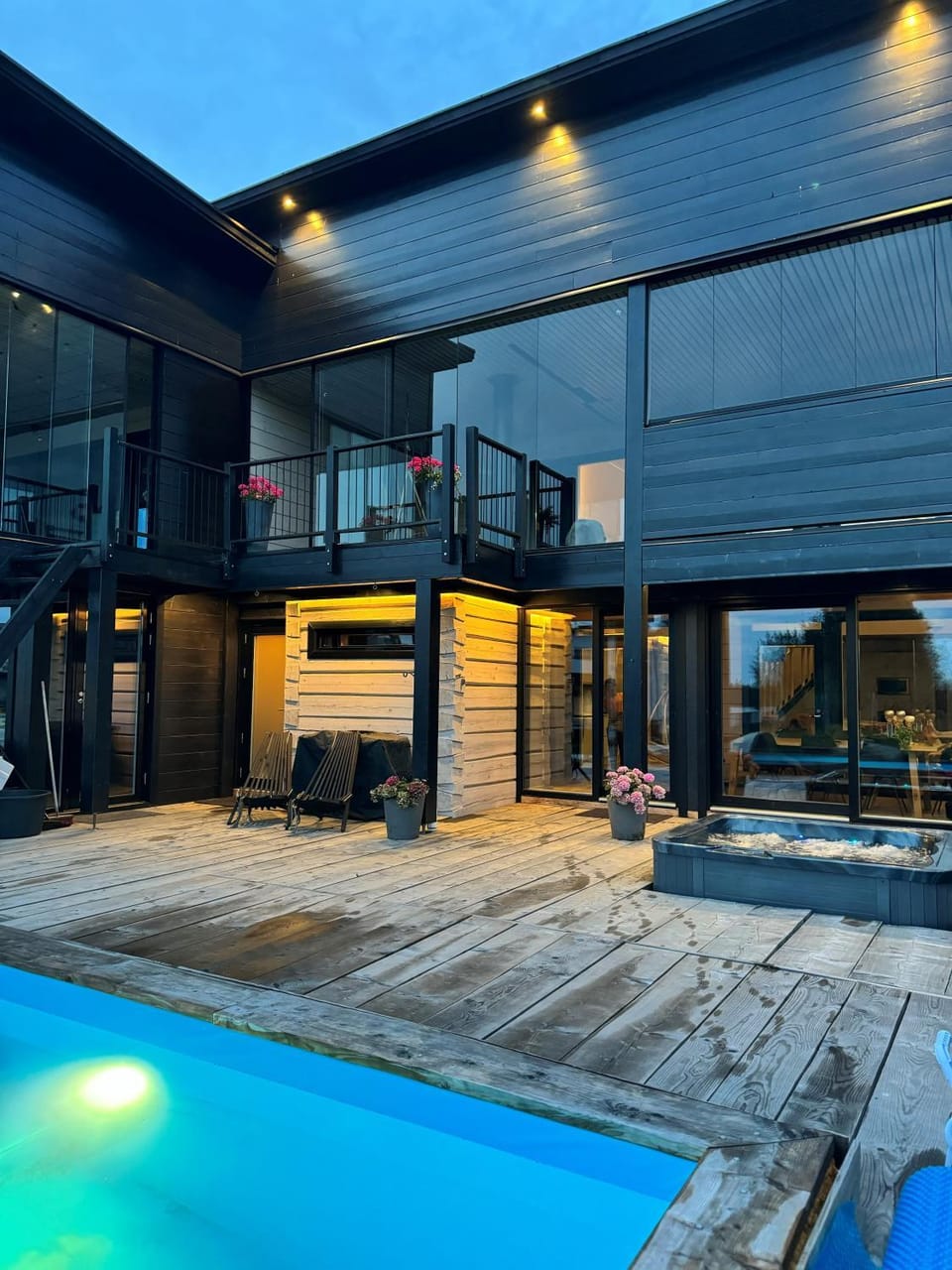 Patio, Pool view