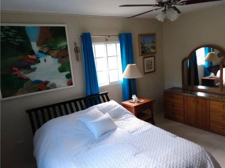 Bedroom, fireplace, air conditioner