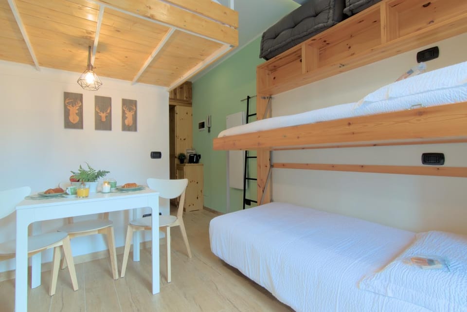 Bed, Kitchen or kitchenette, Photo of the whole room, Dining area, bunk bed