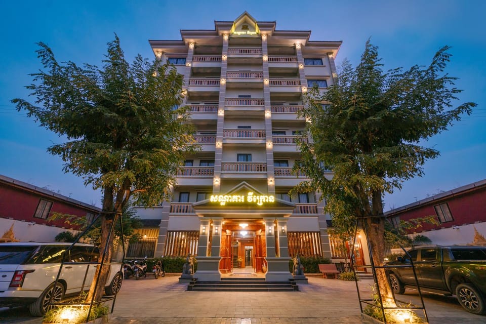 Property building, Night, Parking