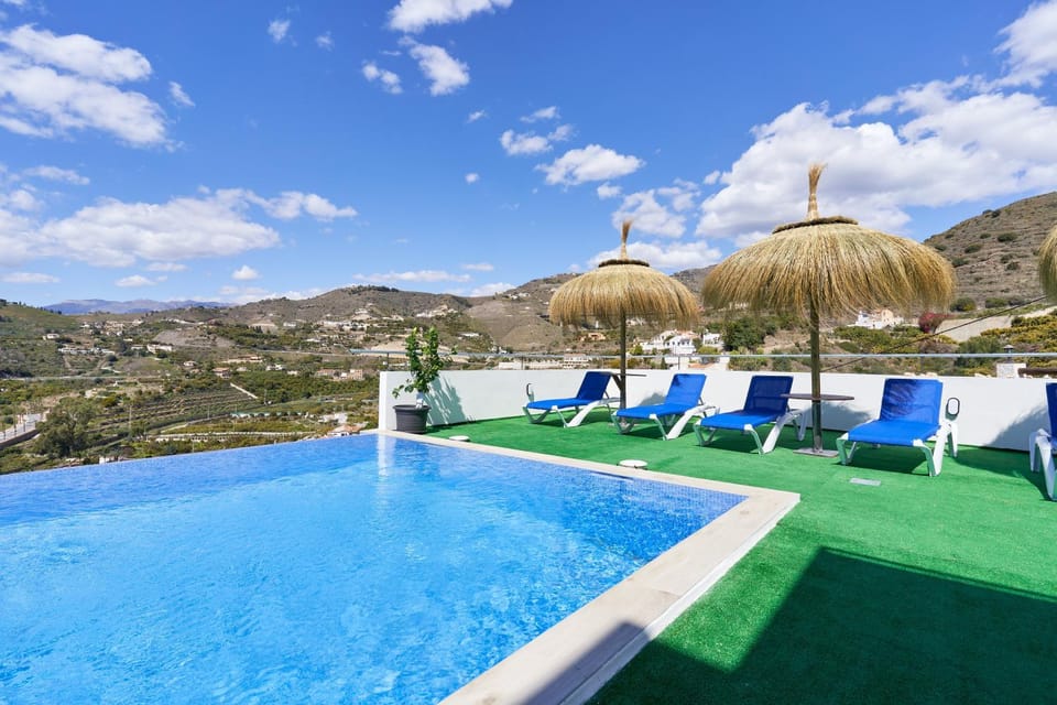Property building, Living room, Swimming pool