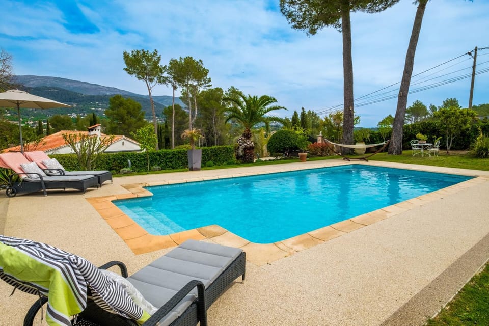 Property building, Living room, Swimming pool