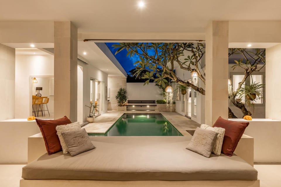 Living room, Seating area, Pool view, Swimming pool