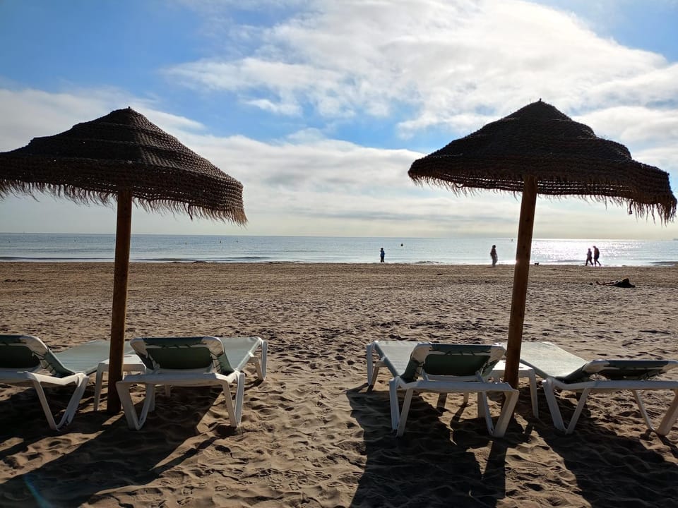Beach, sunbed