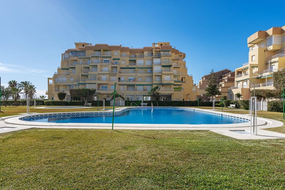 Property building, Living room, Swimming pool