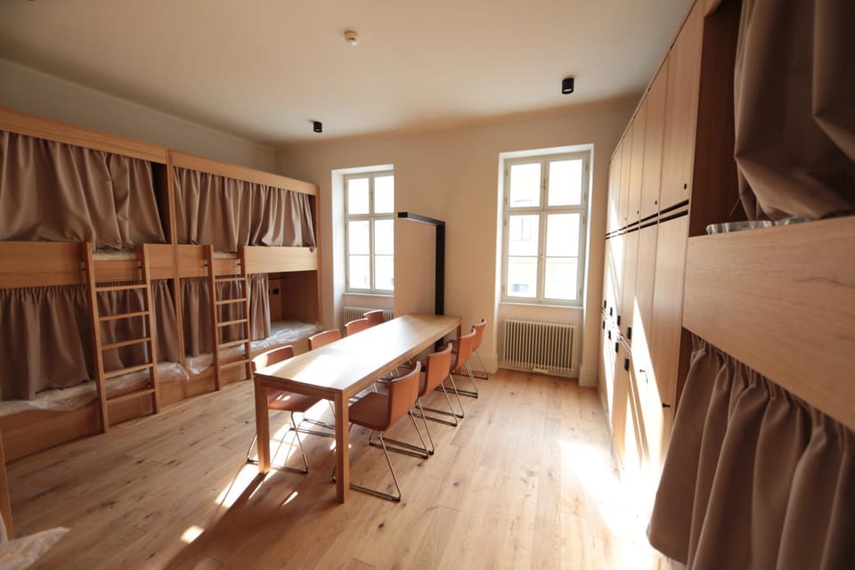 Photo of the whole room, bunk bed, wardrobe