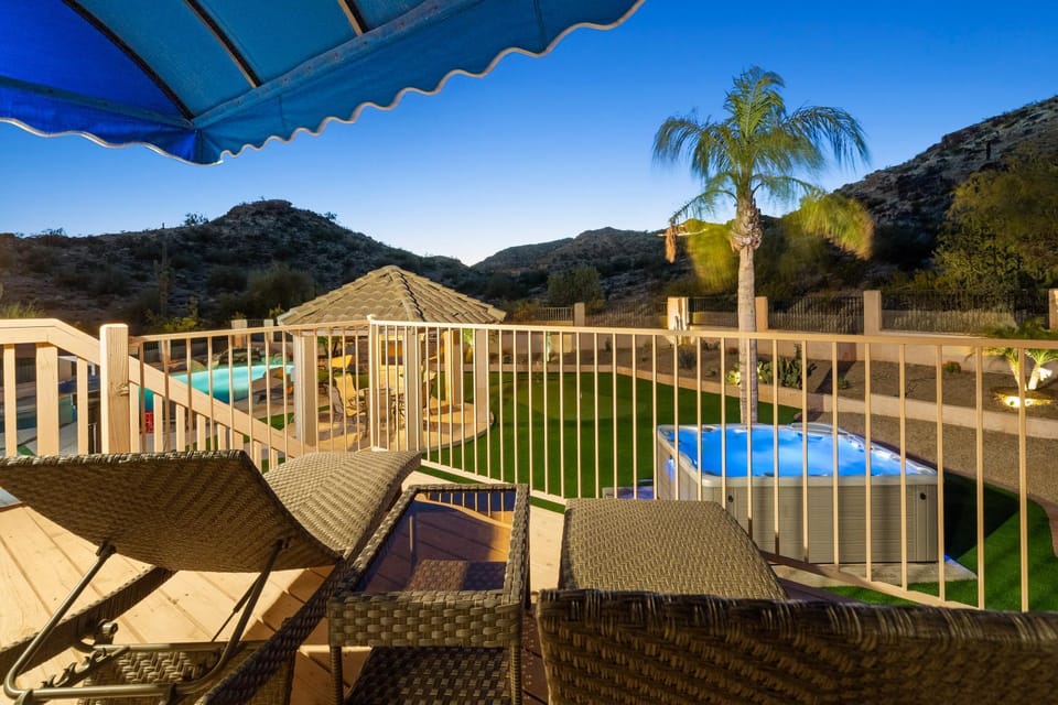 Natural landscape, Balcony/Terrace, Pool view