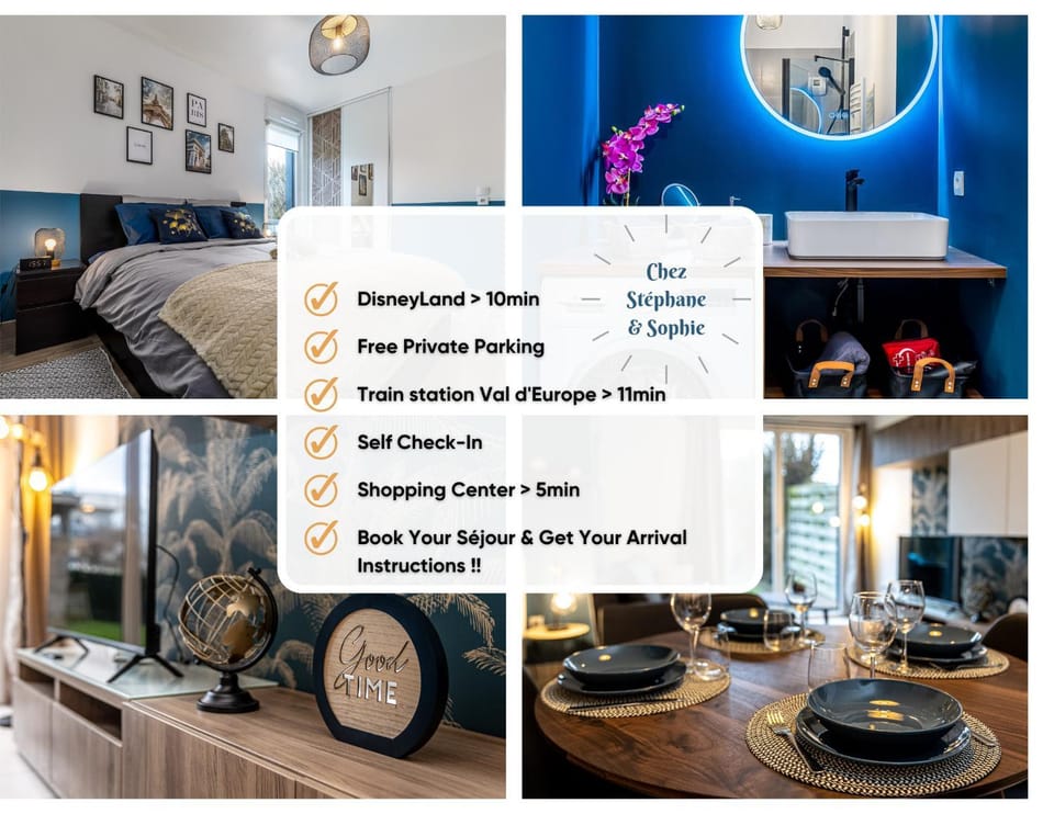 Photo of the whole room, Text overlay