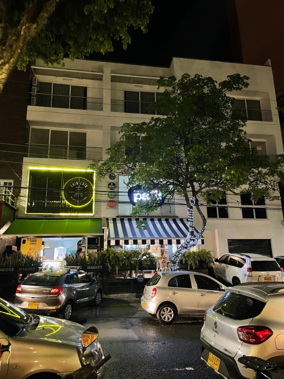 Property building, Night, Neighbourhood, Street view, Location, Parking