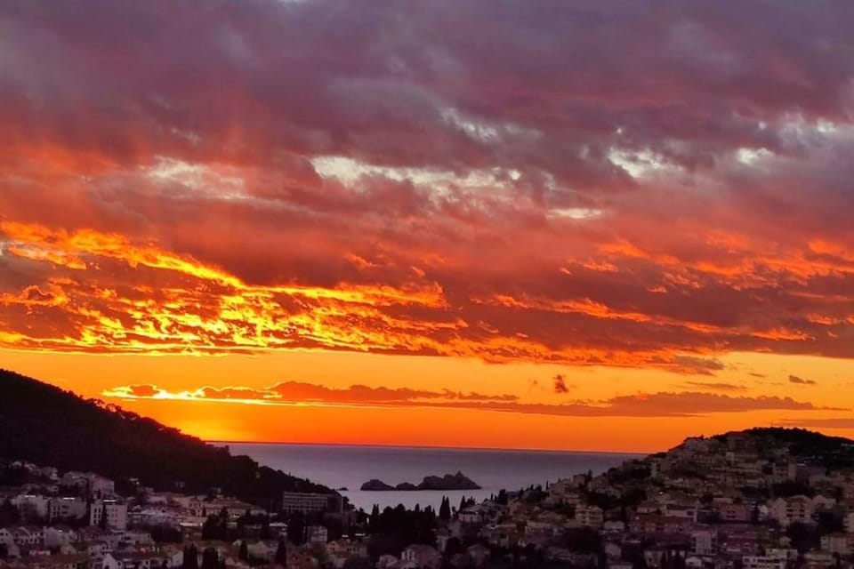 Natural landscape, Sea view, Sunset