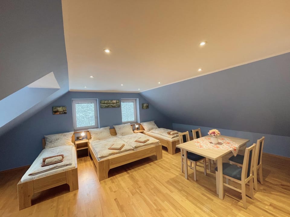 Bed, Living room, Seating area, Bedroom