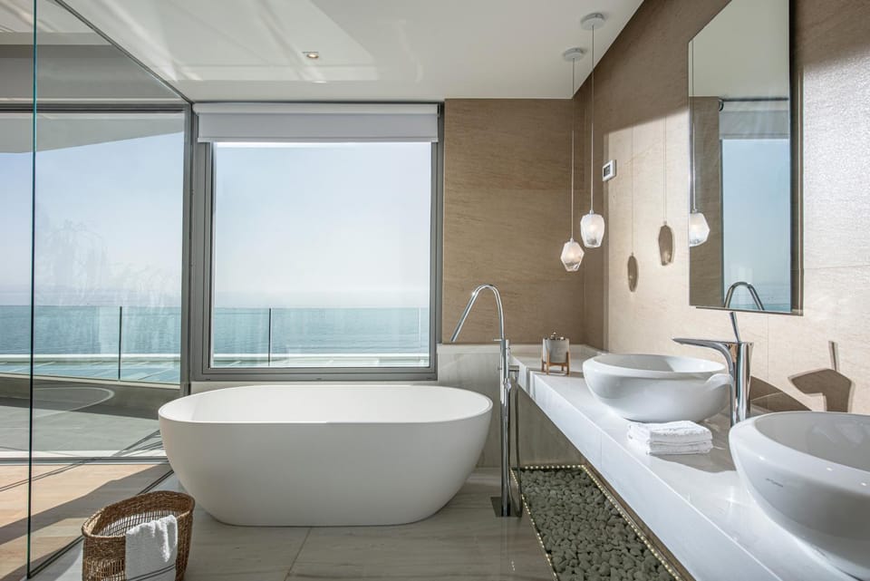 Bathroom, Sea view, Bath