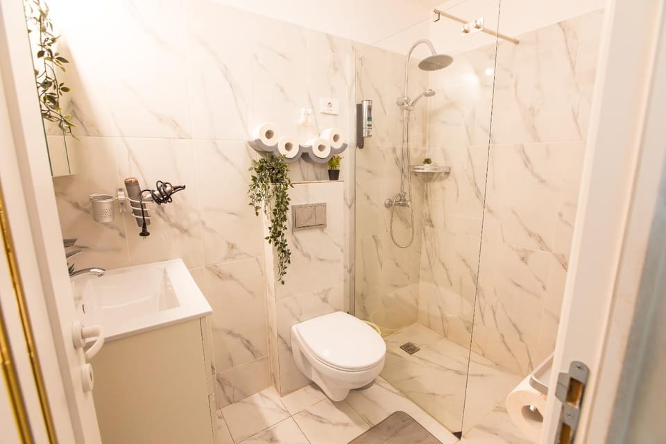Shower, Toilet, Bathroom, towels