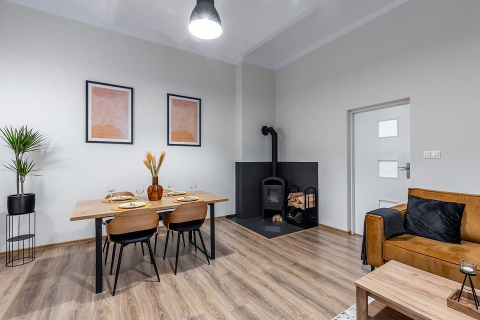Living room, Dining area, flat iron
