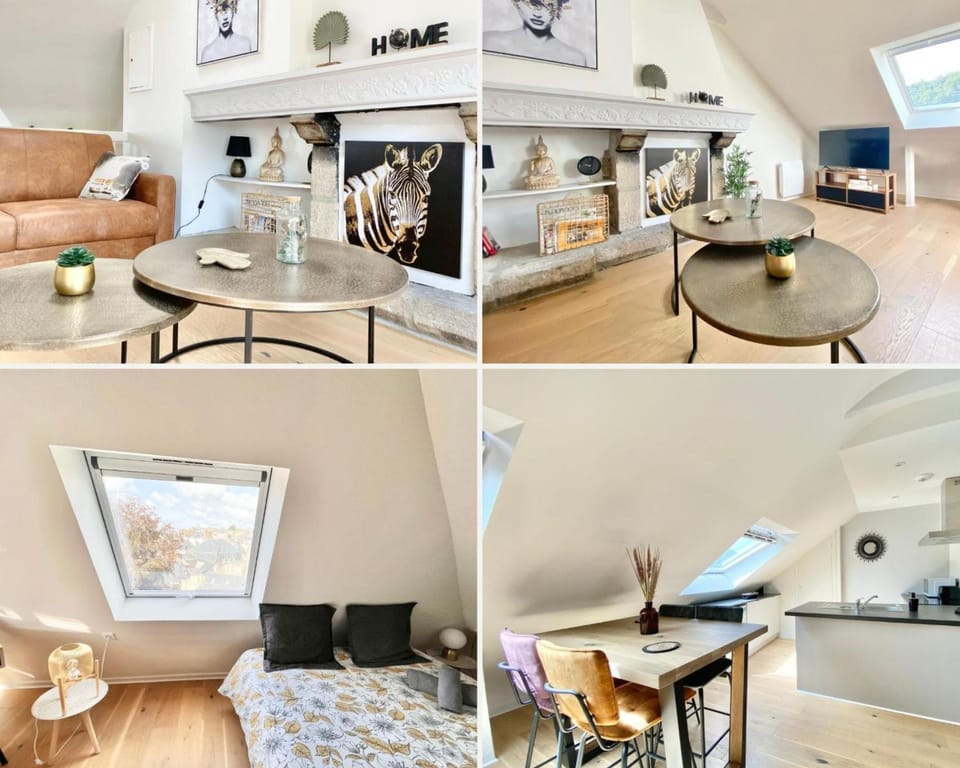 Bed, TV and multimedia, Living room, Seating area, Dining area, City view, Landmark view, stove, kitchen