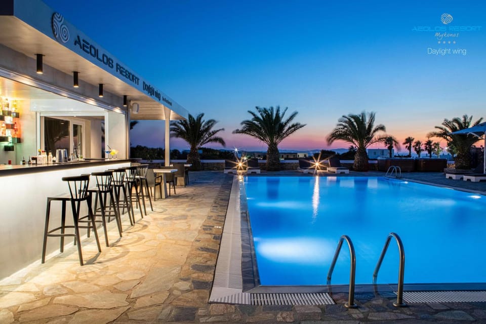 Swimming pool, Sunset