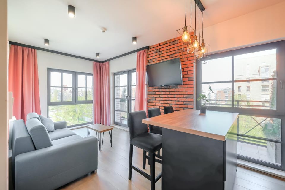 Apartament Gdańsk Śródmieście z widokiem na Motławę Apartment in Gdansk