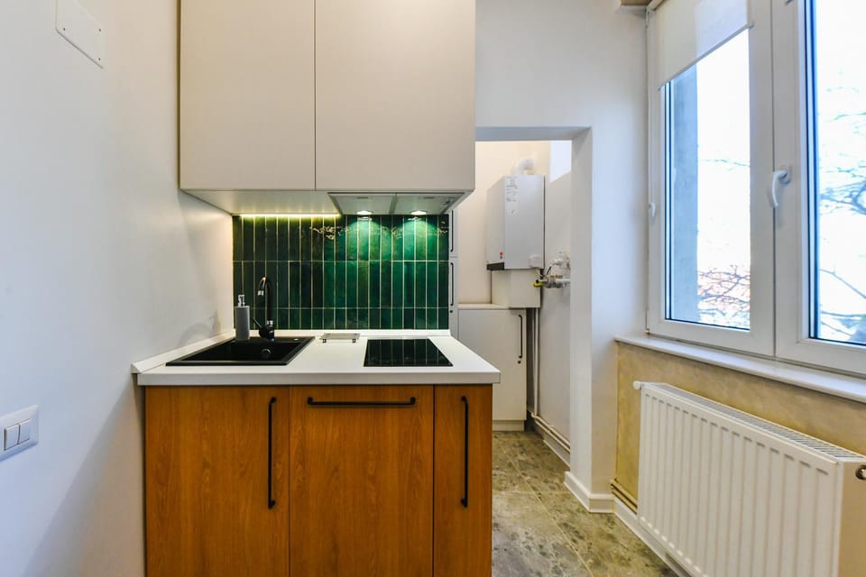 Kitchen or kitchenette, internet, stove
