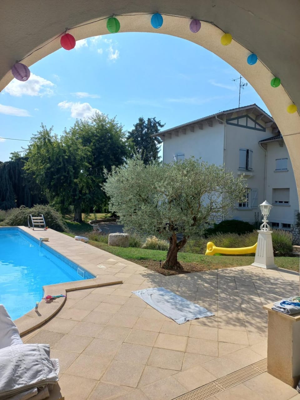 Patio, Garden, Pool view, sunbed