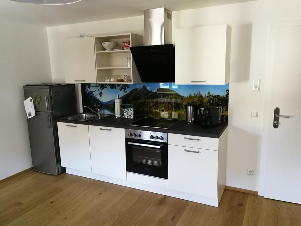 Kitchen or kitchenette, dishwasher, oven, stove