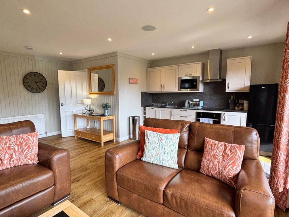 Kitchen or kitchenette, Living room, Seating area, oven, stove, toaster