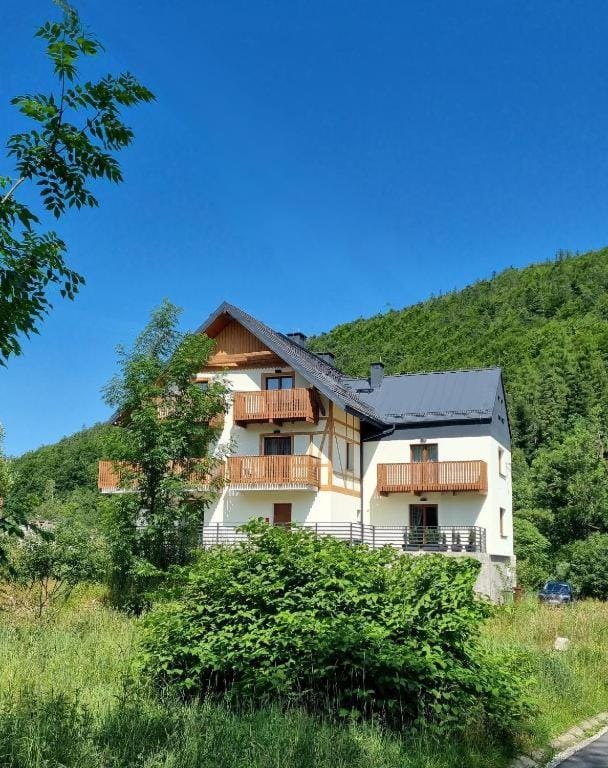 Property building, Natural landscape, Summer, Mountain view, River view