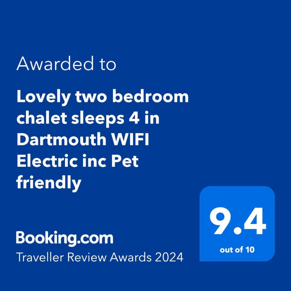 Dartmouth Caldon Holiday Chalet Sleeps 4 wifi elec inc Pets welcome Apartment in England
