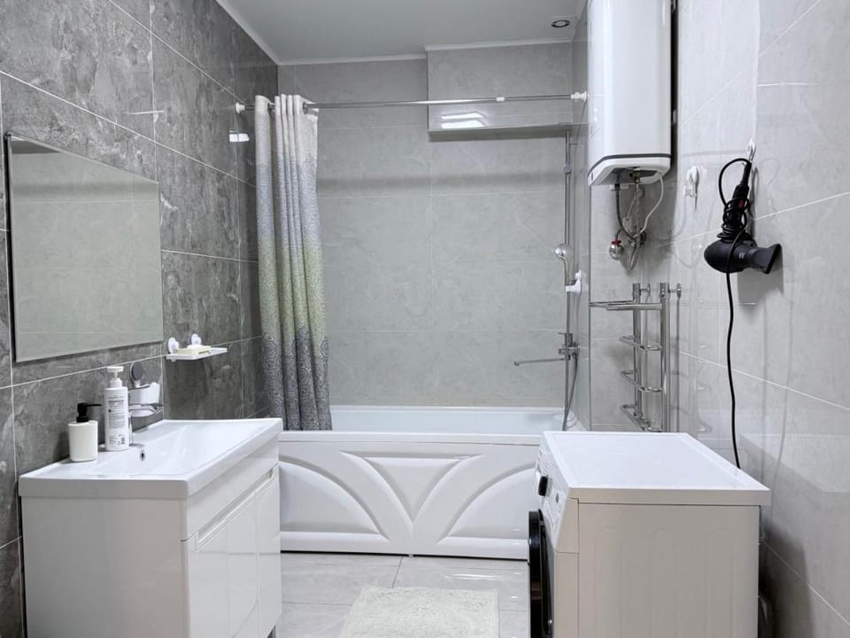 Toilet, Bath, hair dryier, washing machine