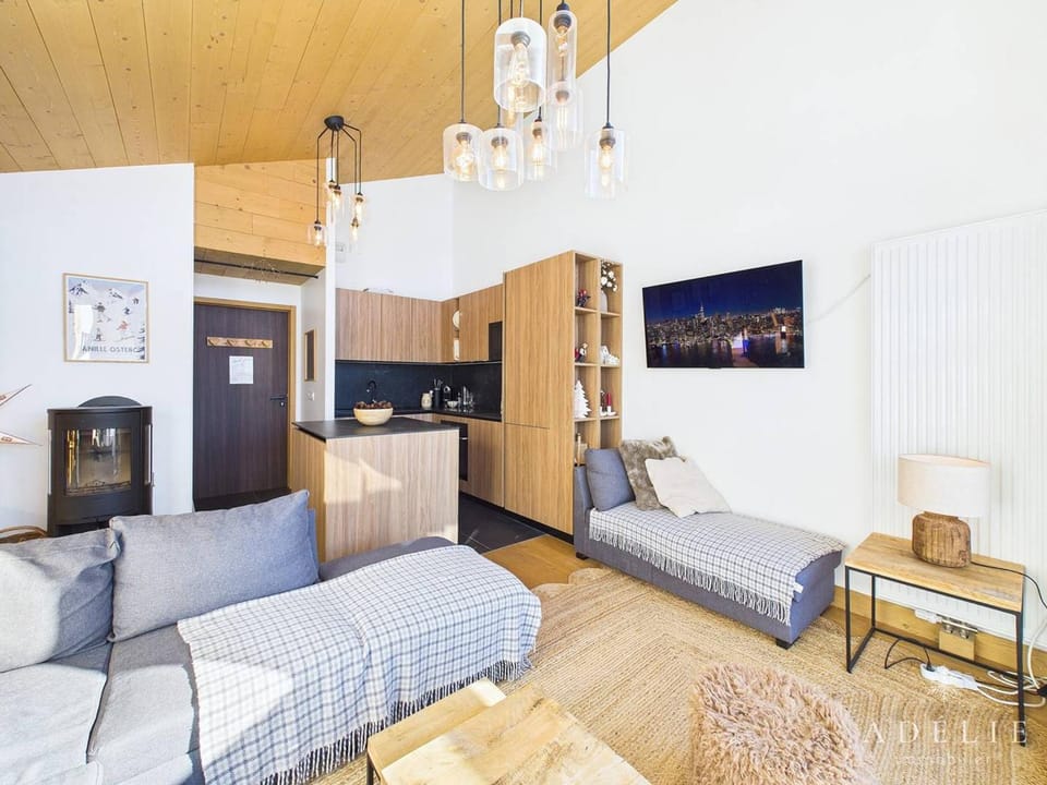 Superbe Apt 5P au Centre, 200m des Pistes, 3 SDB, Mezzanine, Balcon Sud, Parking, WiFi - FR-1-398-656 Apartment in Montvalezan