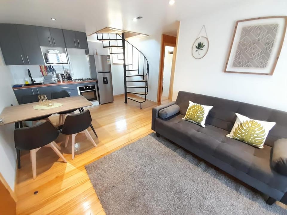 Kitchen or kitchenette, Living room, Dining area