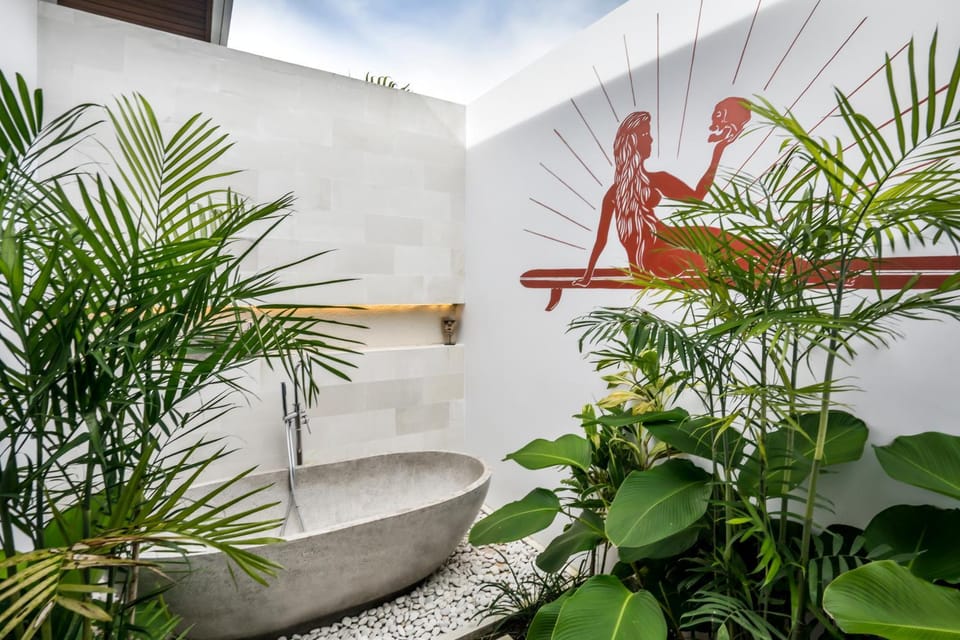 Day, Garden, Bathroom, Bath
