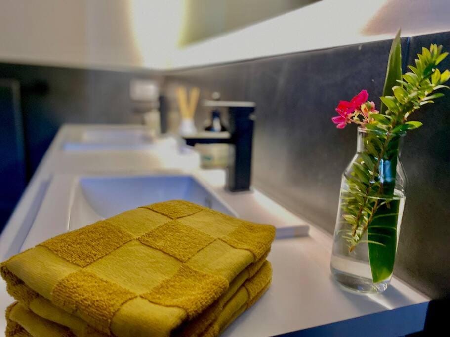 Bathroom, towels