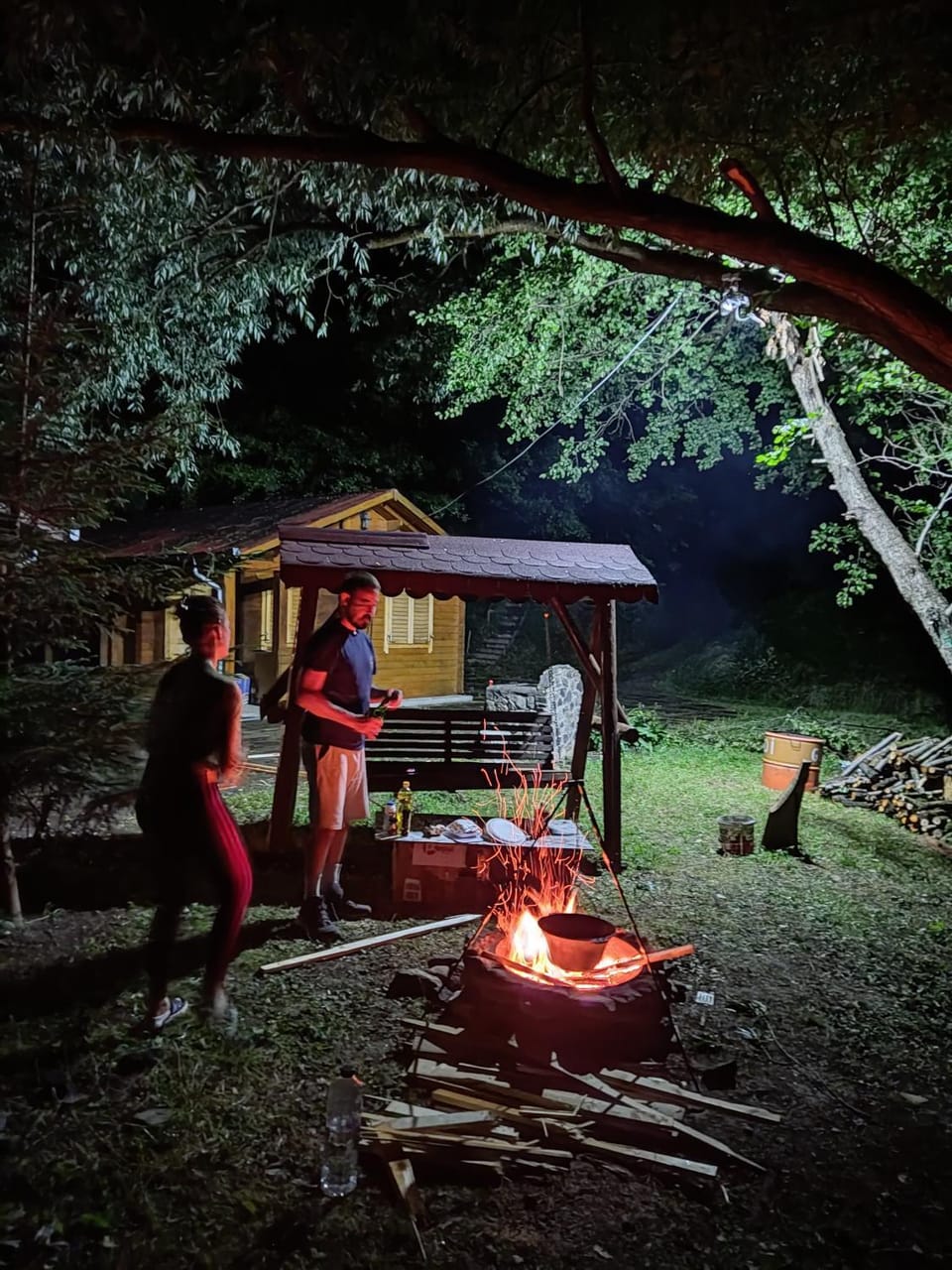 Night, People, Natural landscape, BBQ facilities, BBQ facilities, Garden, group of guests