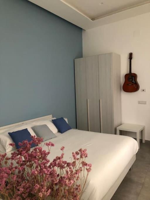 Bed, wardrobe