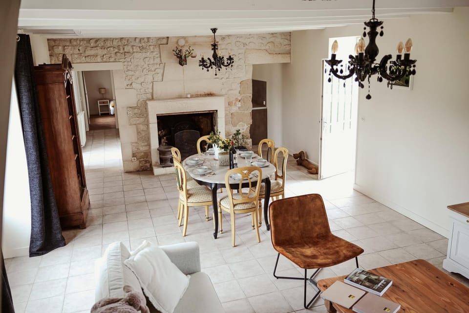 Living room, Dining area, flat iron