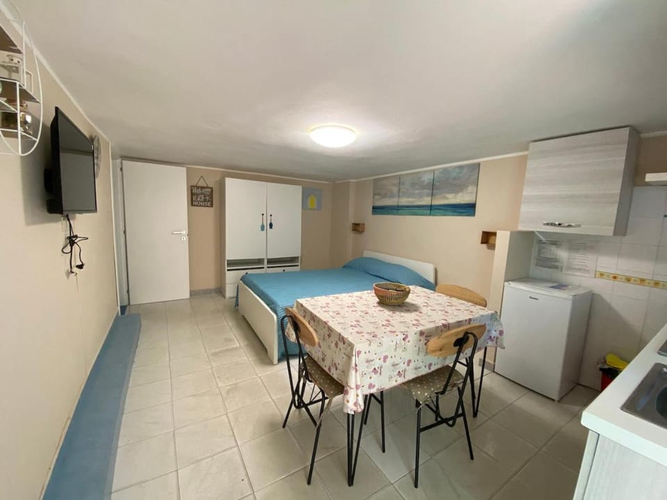 Bed, TV and multimedia, Kitchen or kitchenette, Living room, Photo of the whole room, Seating area, Dining area, Bedroom