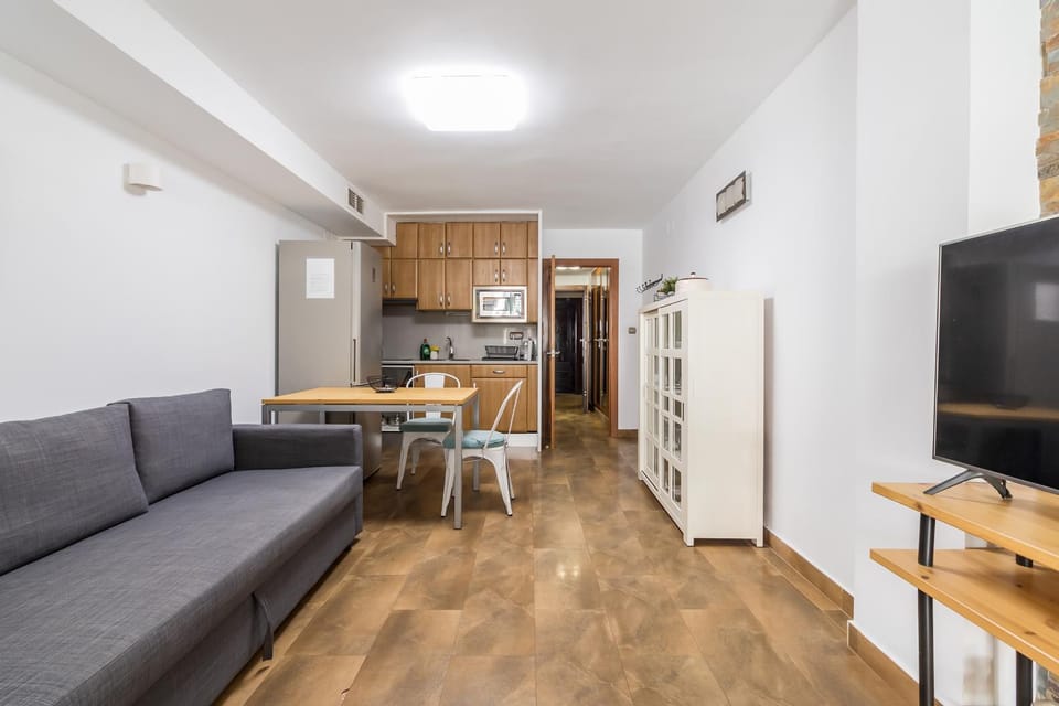 Living room, kitchen