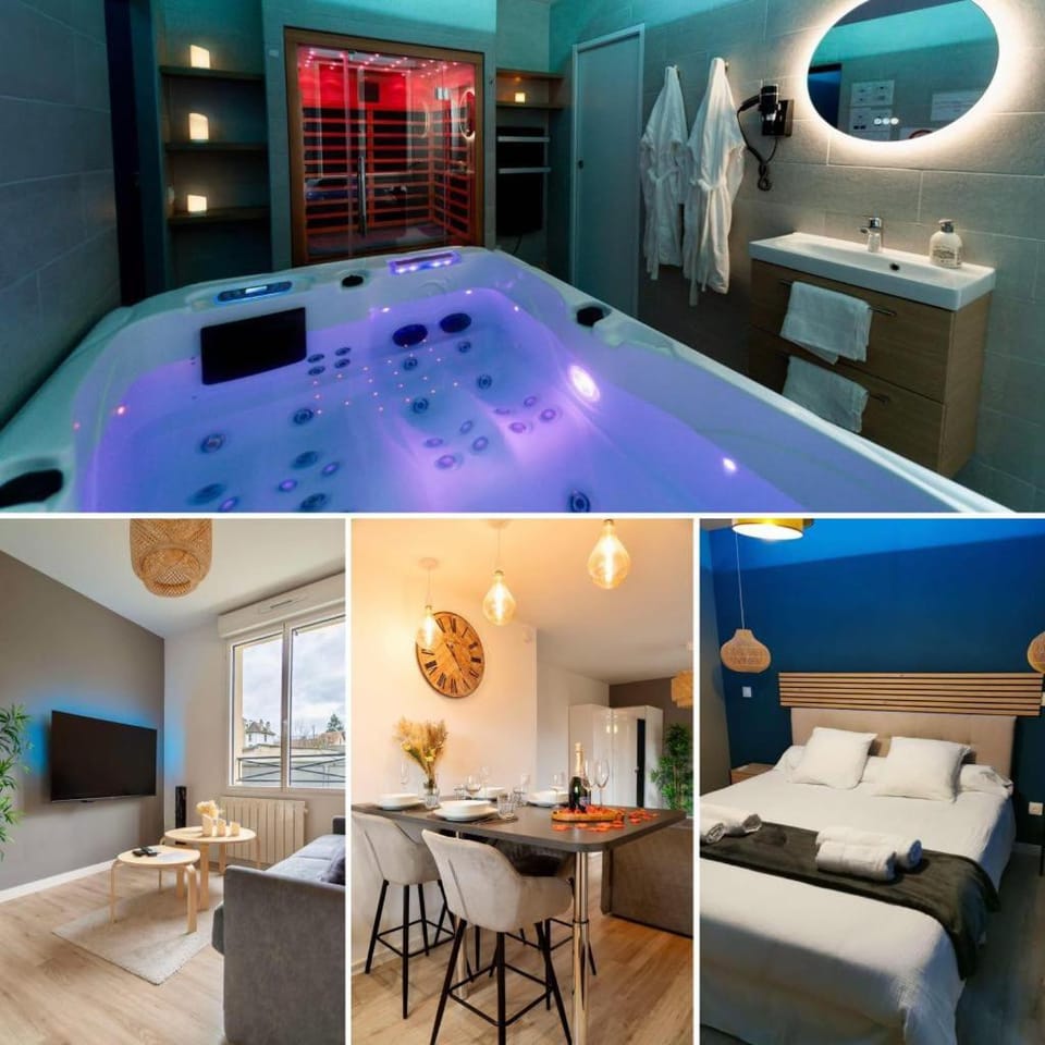 Escapade Relaxante - Spa - Jacuzzi - Sauna - Privés Apartment in Île-de-France