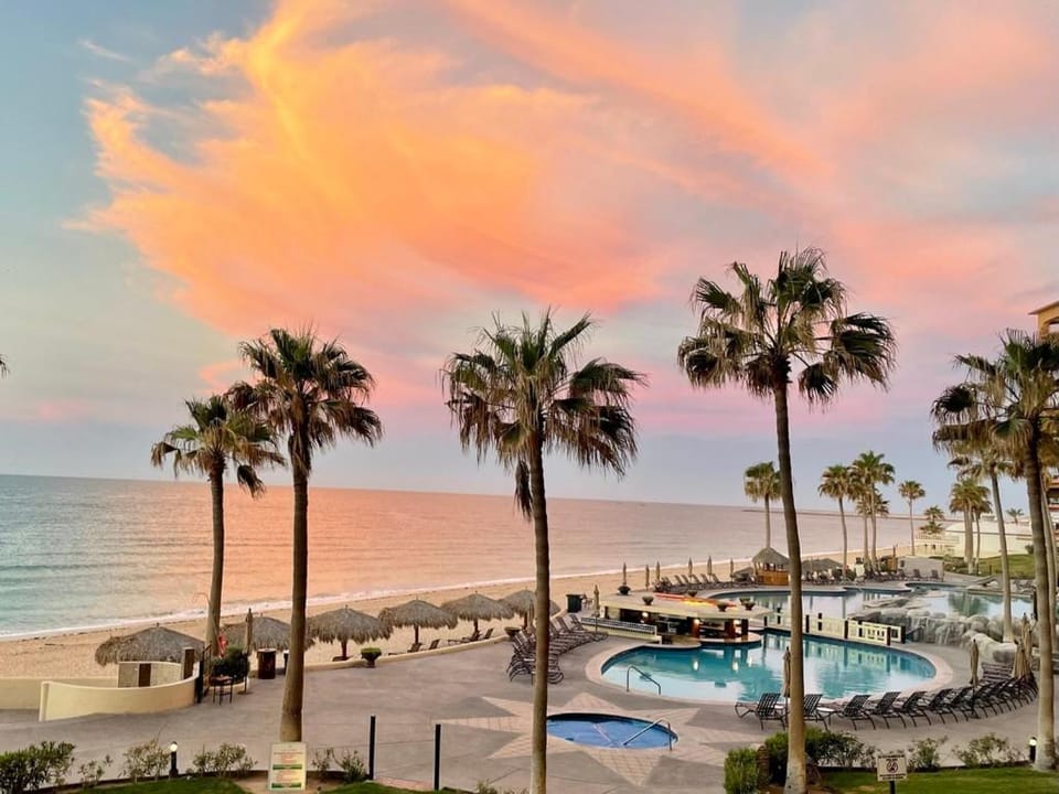 View (from property/room), Beach, Pool view, Sea view, Sunset