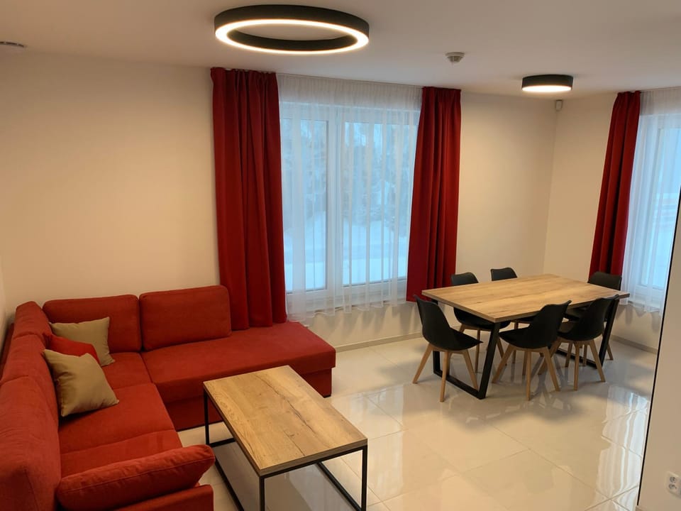 Living room, Seating area, Dining area