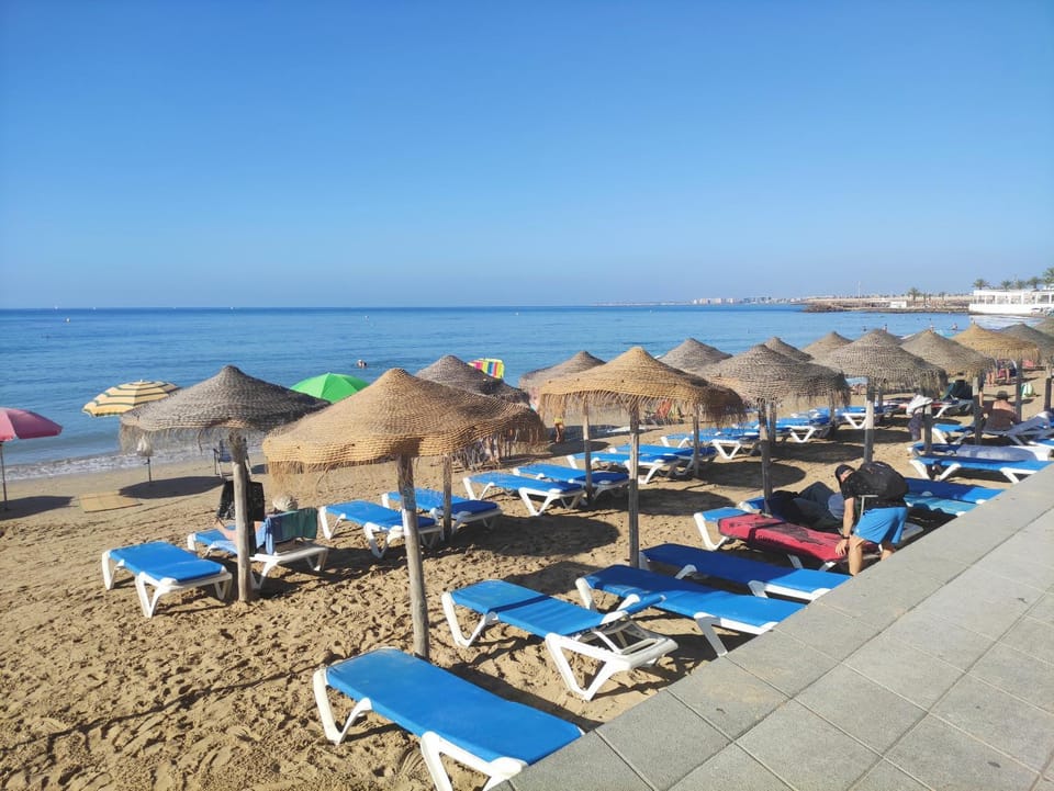 Nearby landmark, Natural landscape, Beach, Sea view, sunbed