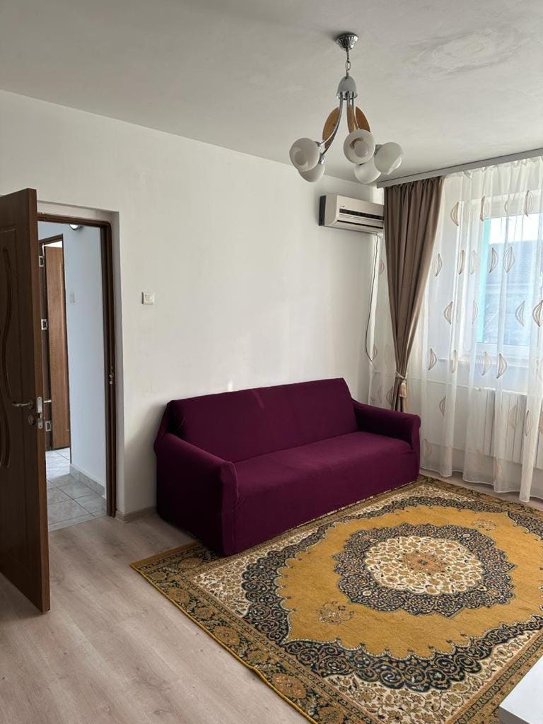 Bed, Living room, Seating area